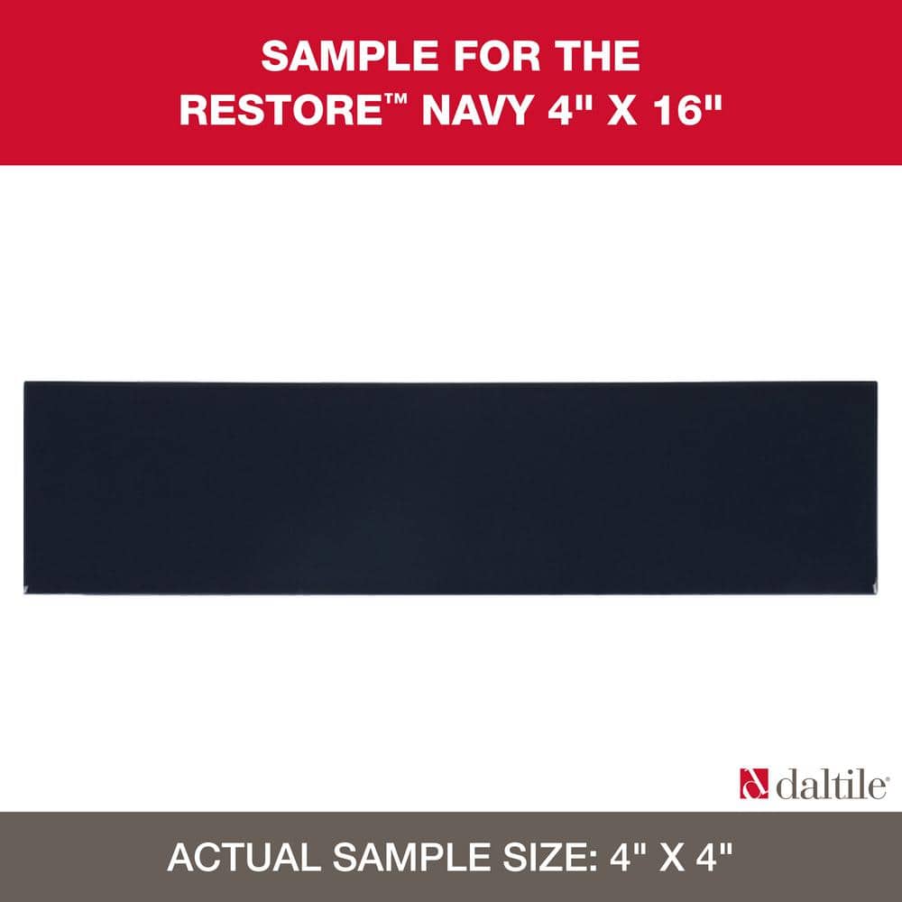 Restore Navy 4 in. x 4 in. Glazed Ceramic Sample Tile price history on PriceWatchPro