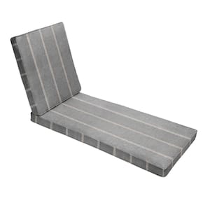 79 x 25 x 3 Outdoor Chaise Lounge Cushion in Sunbrella Lengthen Stone