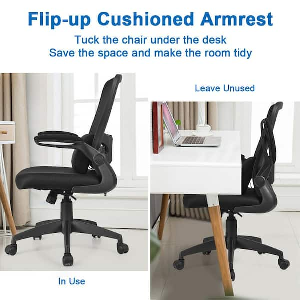 Cushioned office chair online with arms