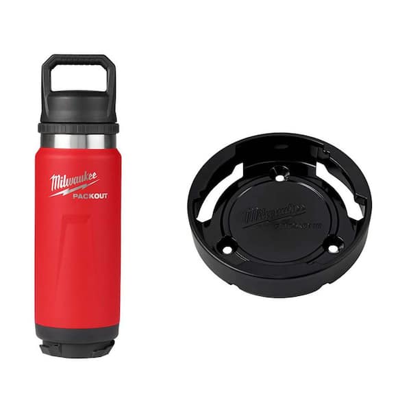 PACKOUT RED 24 oz. Insulated Bottle W/PACKOUT Mount