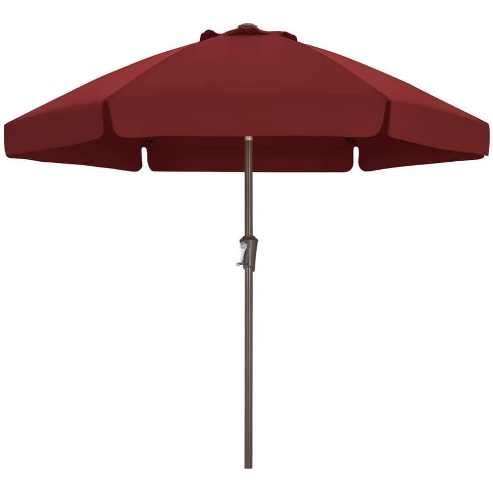 7.5 ft. Outdoor Market Tilt Patio Umbrella with Powder Coated Steel Pole and Fiberglass Frames, Burgundy price history on PriceWatchPro