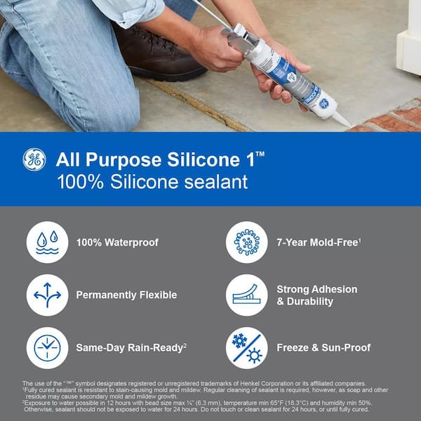 All Purpose Silicone 1 Caulk 10.1 oz Window and Door Sealant White (12-pack)