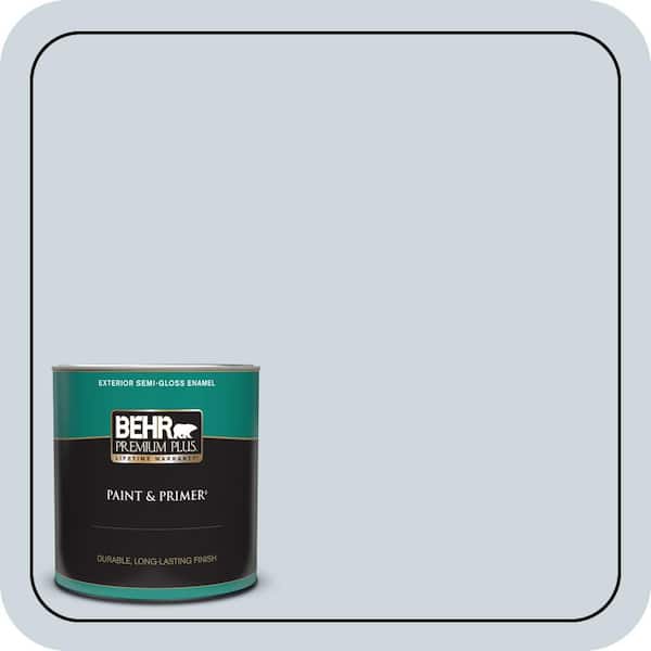 BEHR PREMIUM PLUS 1 qt. #560E-2 Cumberland Fog Semi-Gloss Enamel Exterior Paint & Primer