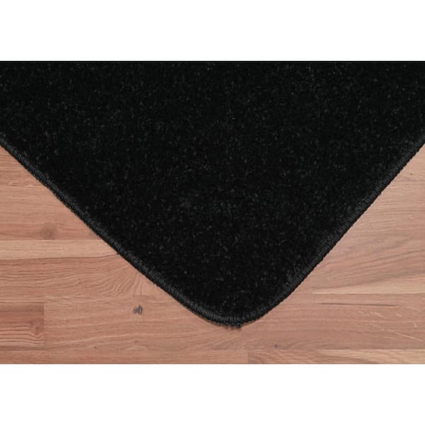 Gramercy Black 20 in. x 34 in. Solid Polypropylene Bath Mat