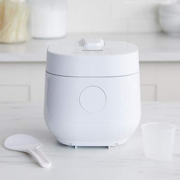 GreenLife Go Grains 4-Cup White Electric Grains and Rice Cooker