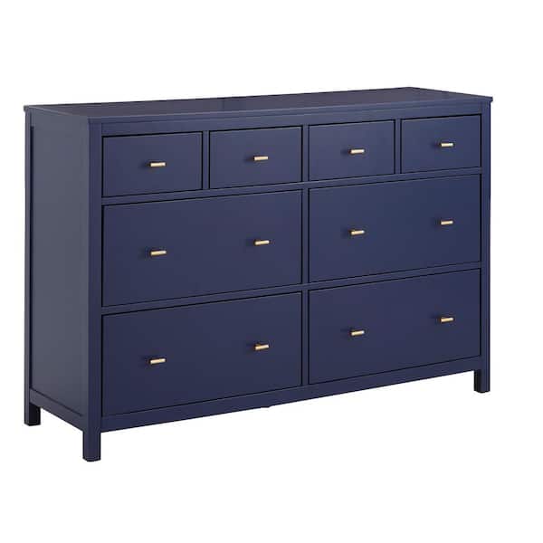 INSPIRE Q 8-Drawer Blue Dresser 57.99 in. W x 17.71 in. D x 38.03 in. H  40475TB-5