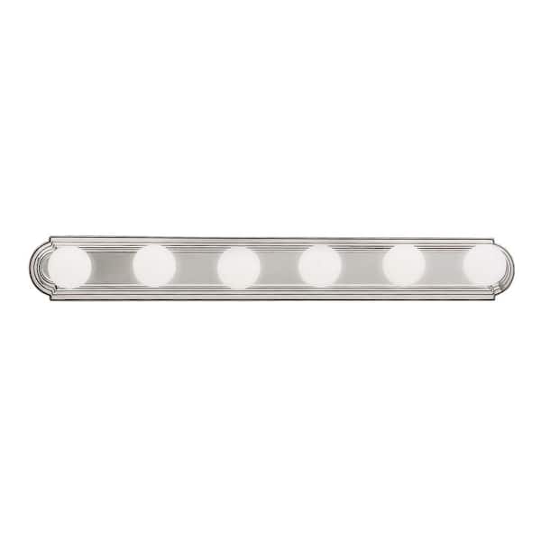 KICHLER Independence 36 in. 6-Light Brushed Nickel Transitional Bathroom Vanity Light