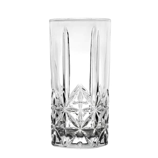 Lorren Home Trends Reagan 6 - Piece 11oz. Lead Crystal Highball Glass  Glassware Set