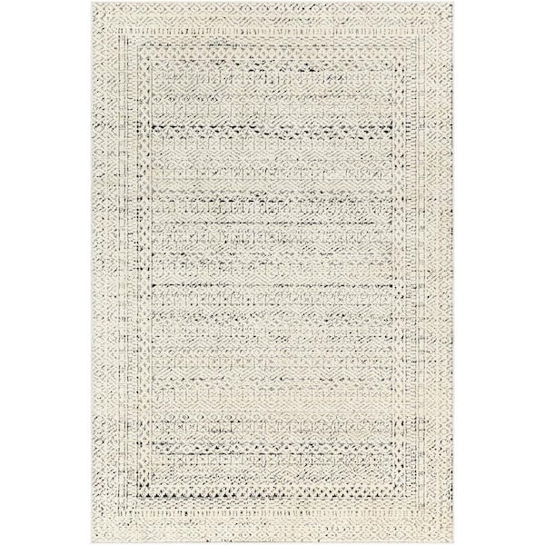 Livabliss La Boheme Cream/Black Global 2 ft. x 4 ft. Indoor Area Rug