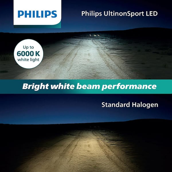 Philips UltinonSport H7 LED Bulb for Fog Light and Powersports Headlights,  2 Pack