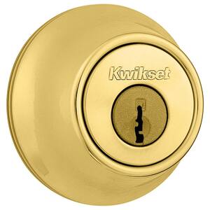 Polished Brass Double Cylinder Deadbolt with Microban Antimicrobial Technology