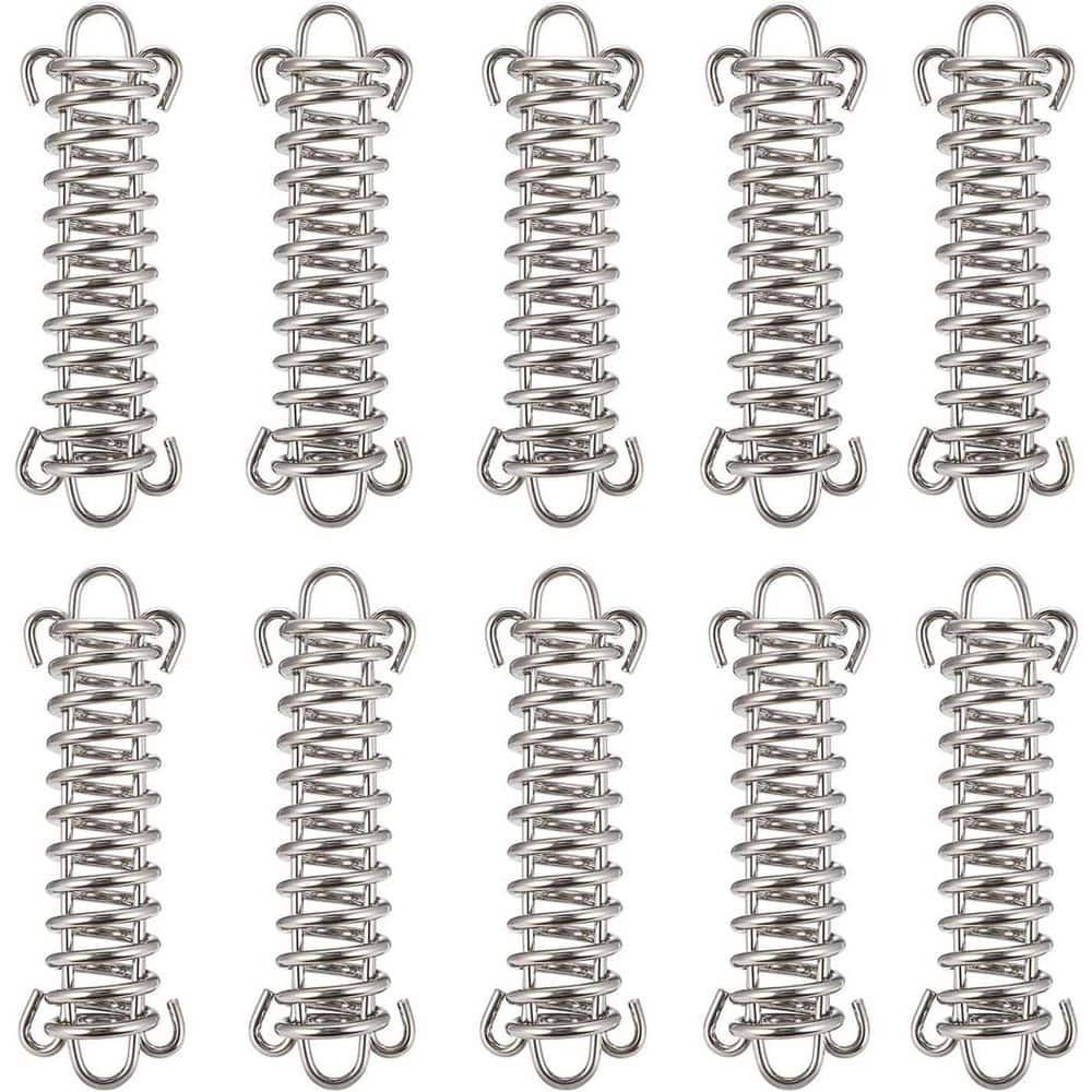 Stainless Steel Tent Spring Buckle Set Windproof Rope Tensioner Portable Fixed Hook for Outdoor Camping Dog Swing 10PCS price history on PriceWatchPro