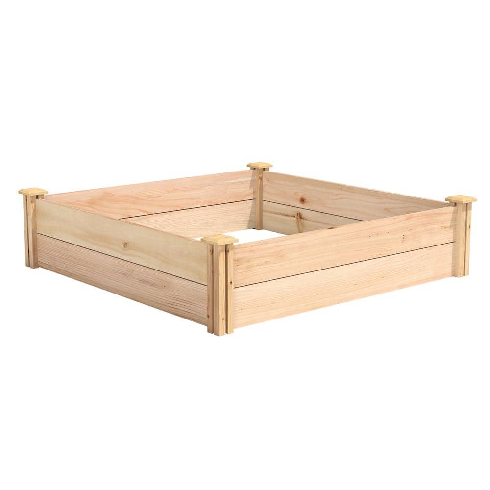 Natural Cedar 48" x 48" Freestanding Raised Garden Bed