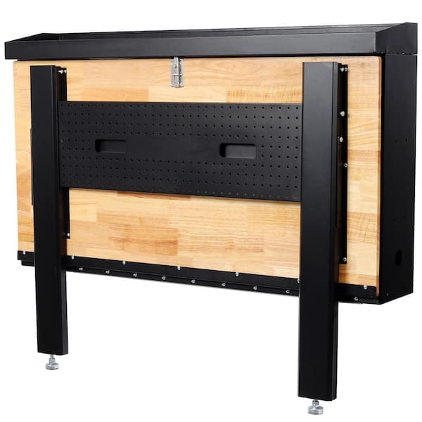 Indomitus Robust Wall Mounted Tool Rack Foldable Workbench 32.5 in
