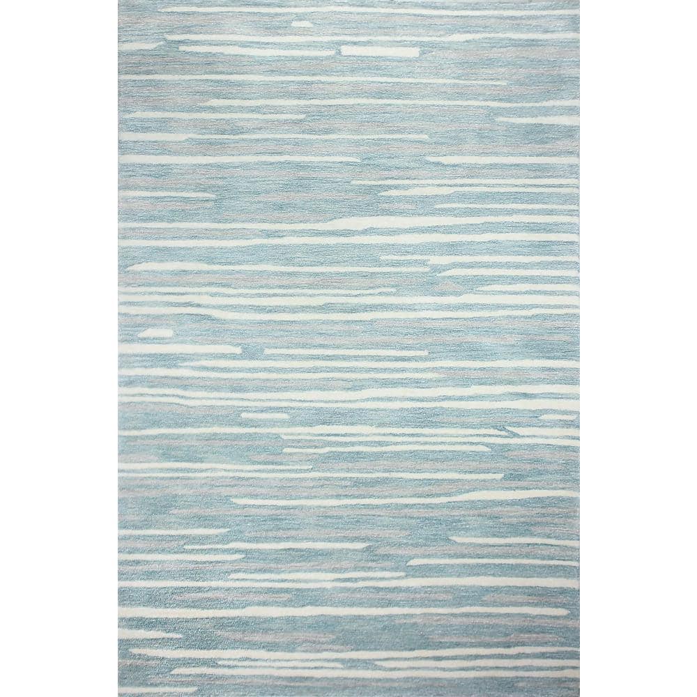 Greenwich Aqua 4 ft. x 6 ft. (39 x 59) Geometric Contemporary Accent