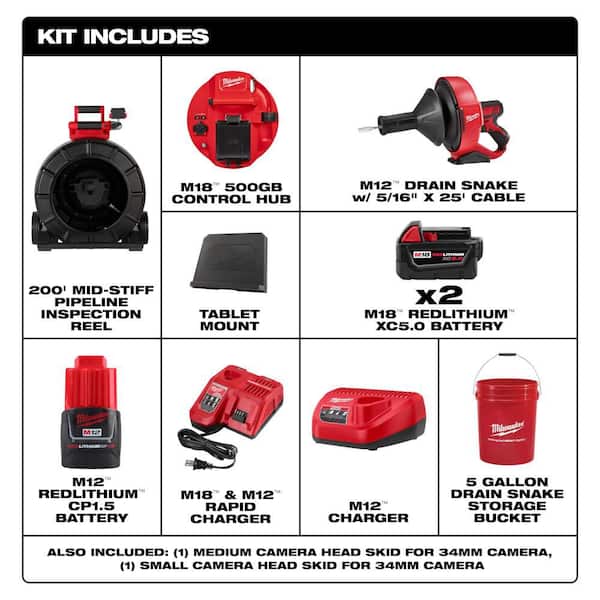 Milwaukee M18 18-Volt Lithium-Ion Cordless 200 ft. Mid-Stiff