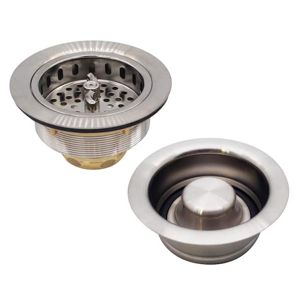 Westbrass Wing Nut Style Kitchen Basket Strainer with Waste Disposal