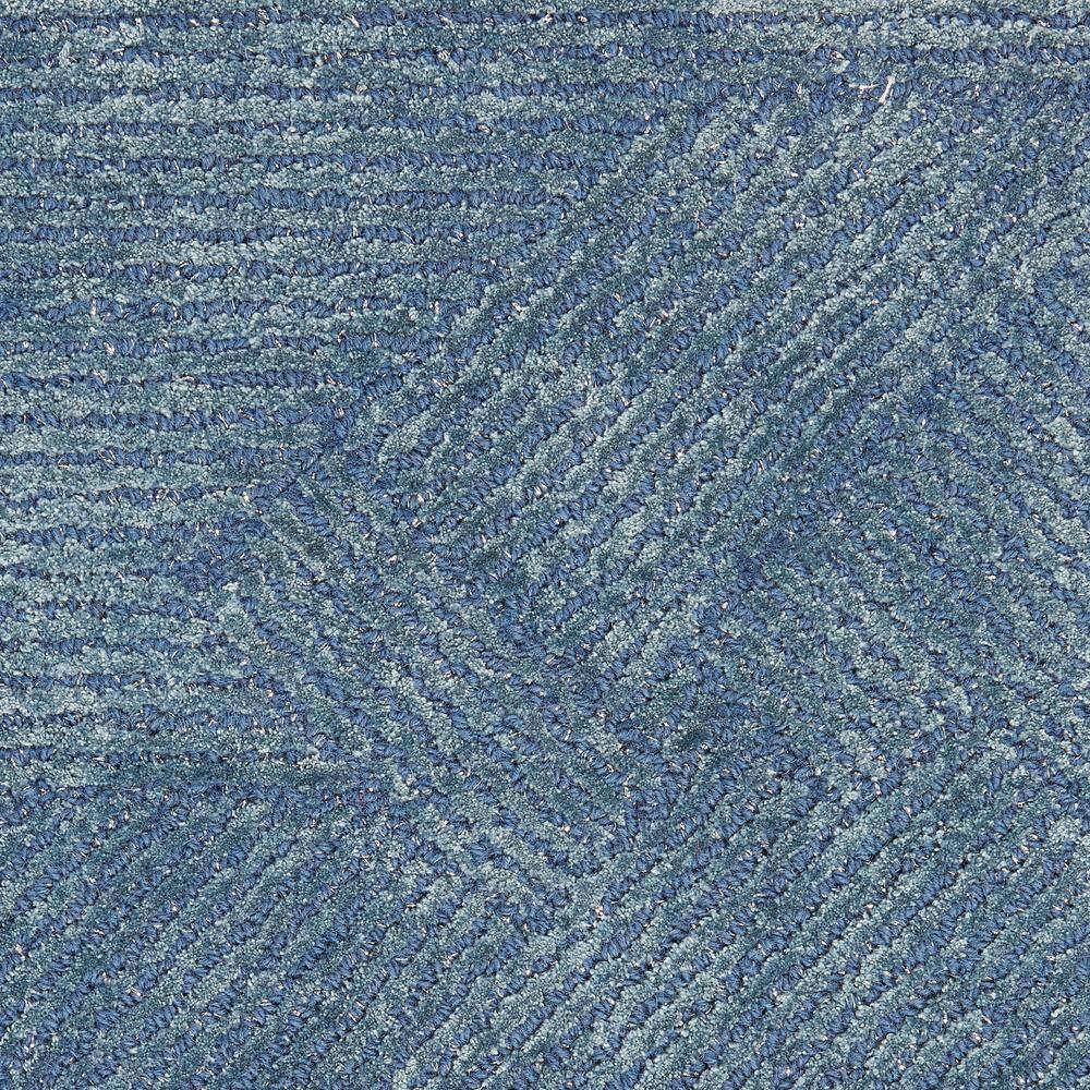 Celestial Abstract 5'3" x 7'3" Blue Hand-Tufted Wool-Viscose Rug