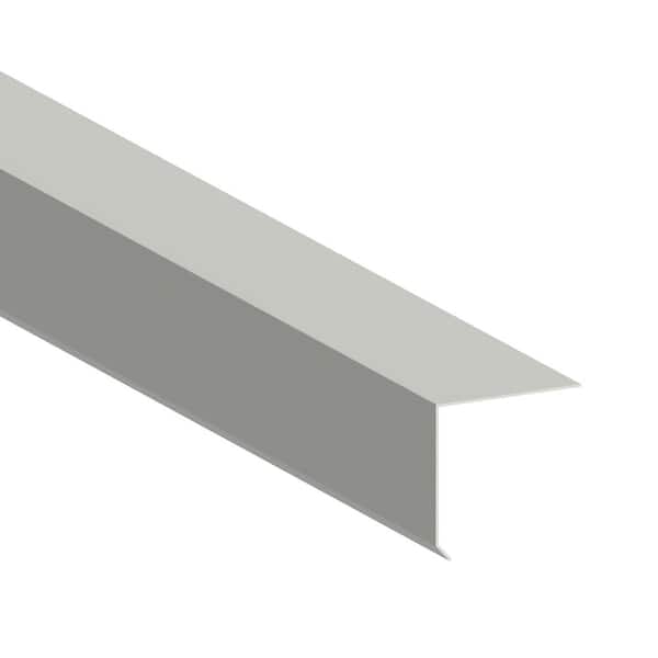 Gibraltar Building Products 1-1/2 in. x 1-1/2 in. x 10 ft. Galvanized Steel Grip Edge Flashing in White