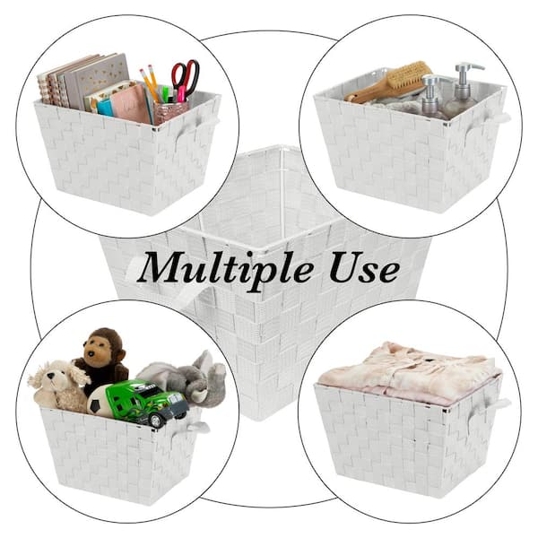 Plastic Storage Basket, Plastic Basket, Multi-Use Plastic Bins