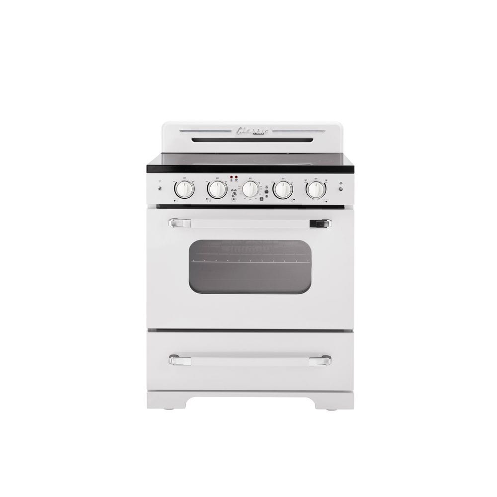 White Electric Stove With Oven Stock Photo - Download Image Now