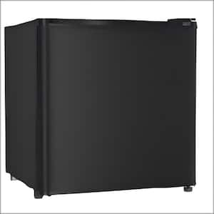 17.52 in. 1.4 cu. ft. Mini Refrigerator in Black with Compact Freezer