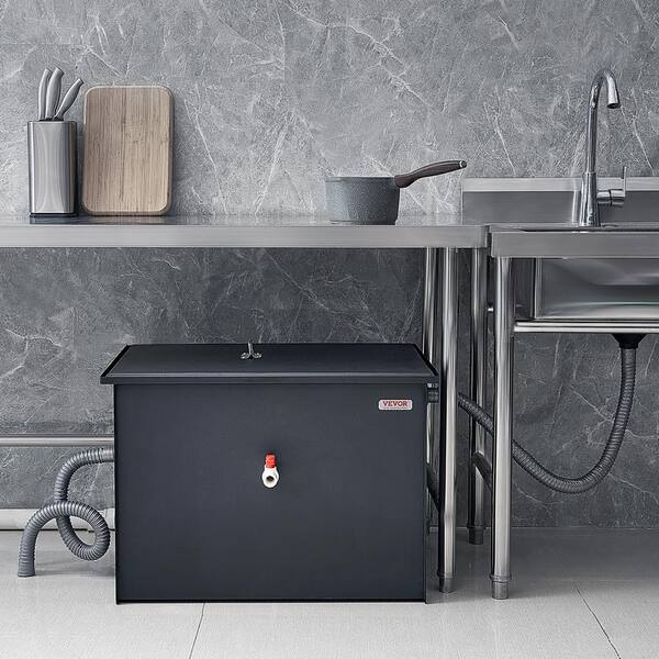 Grease Traps For Sale VEVOR Commercial Grease Trap, 8 Lbs. Grease Interceptor Side Inlet Interceptor Under Sink Carbon Steel Grease Trap 4 6 Gpm Ysflqb8domfhra1gyv0 Under Sink Grease Trap