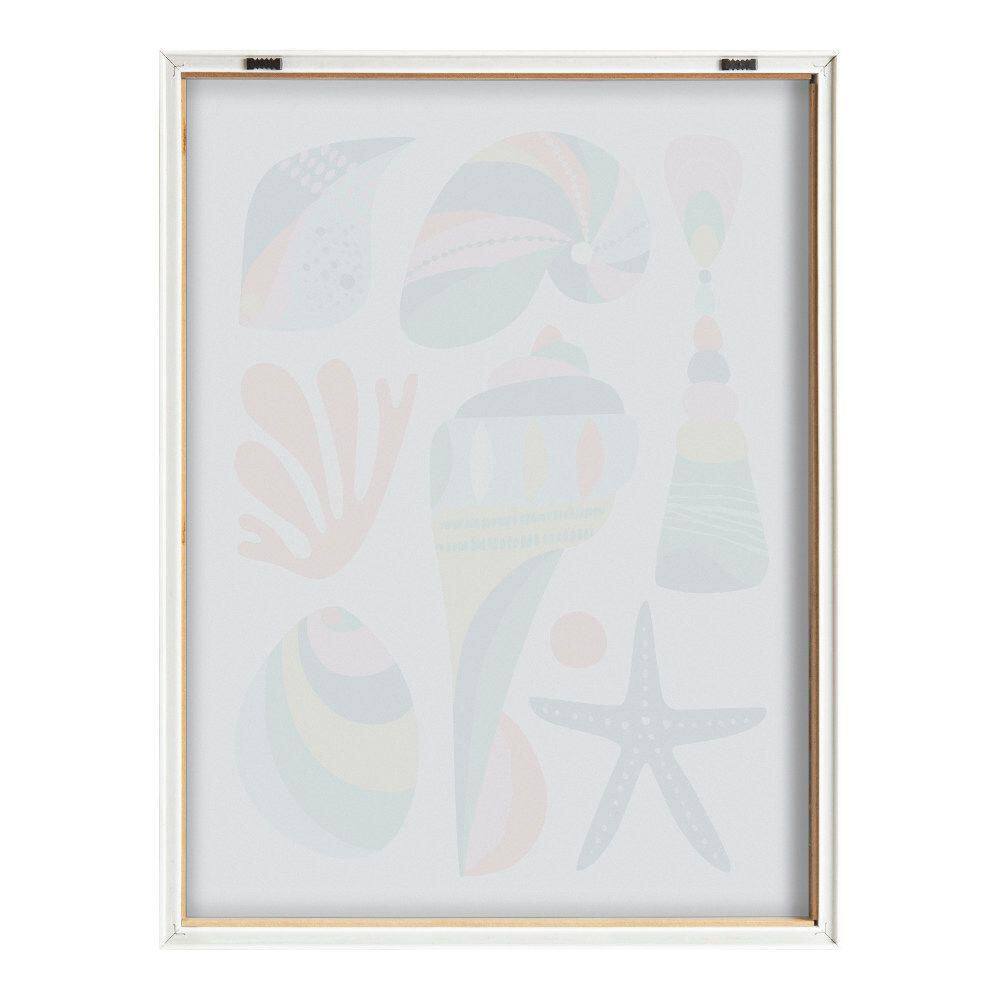 Blake 18" x 24" Colorful Seashells Framed Glass Print