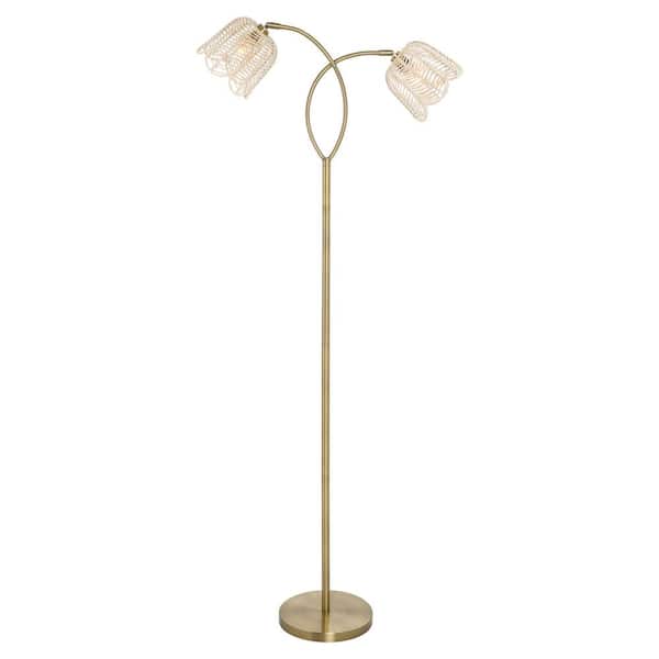 River of Goods Stella 61 in. Brushed Gold Candlestick Floor Lamp