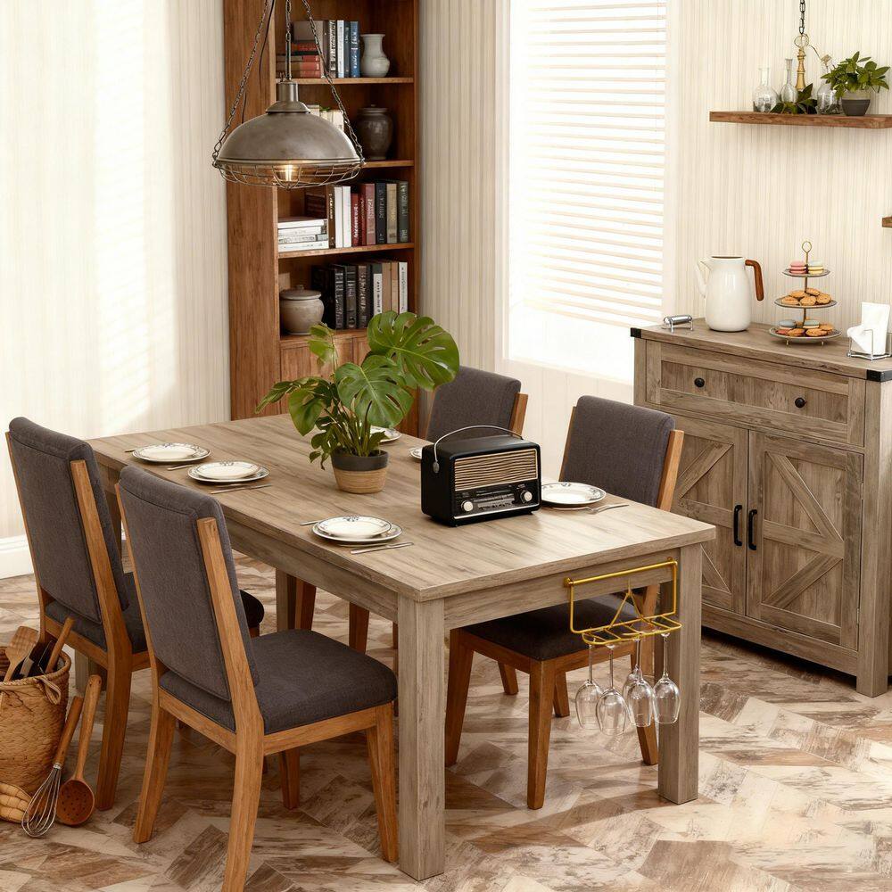 Light Gray MDF Buffet, Farmhouse Barn-Door Storage Cabinet with Drawer price history on PriceWatchPro