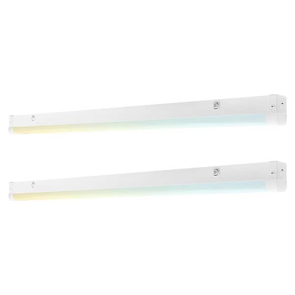48 In. Integrated LED Linear Light, 3CCT, 20W/30W/40W, 2600-5200LM, Dimmable, 120-277V Commercial Shop Light, DLC 2 Pack
