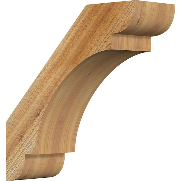Ekena Millwork 6"W x 18"D x 18"H Olympic Rough Sawn Knee Brace, Western Red Cedar