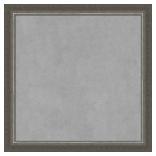 Amanti Art Domus Dark Silver 23 in. x 23 in. Framed Magnetic Board
