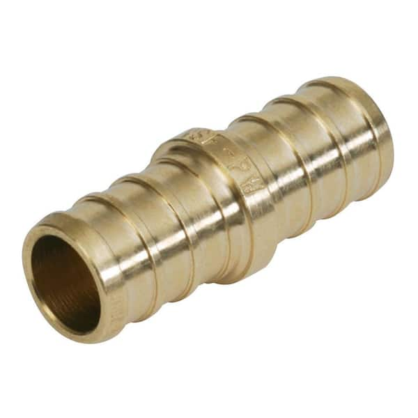 SharkBite 3/8 in. Brass PEX Barb Coupling UC006LFA - The Home Depot