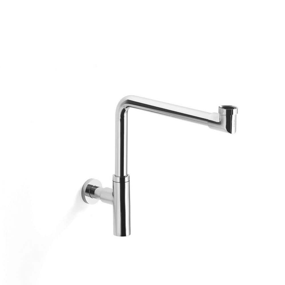 Polished Chrome Brass Decorative P-Trap for Bathroom