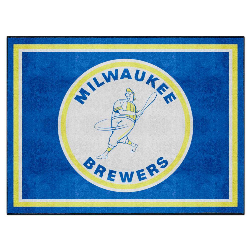 Fanmats Milwaukee Brewers 8ft. x 10 ft. Plush Area Rug