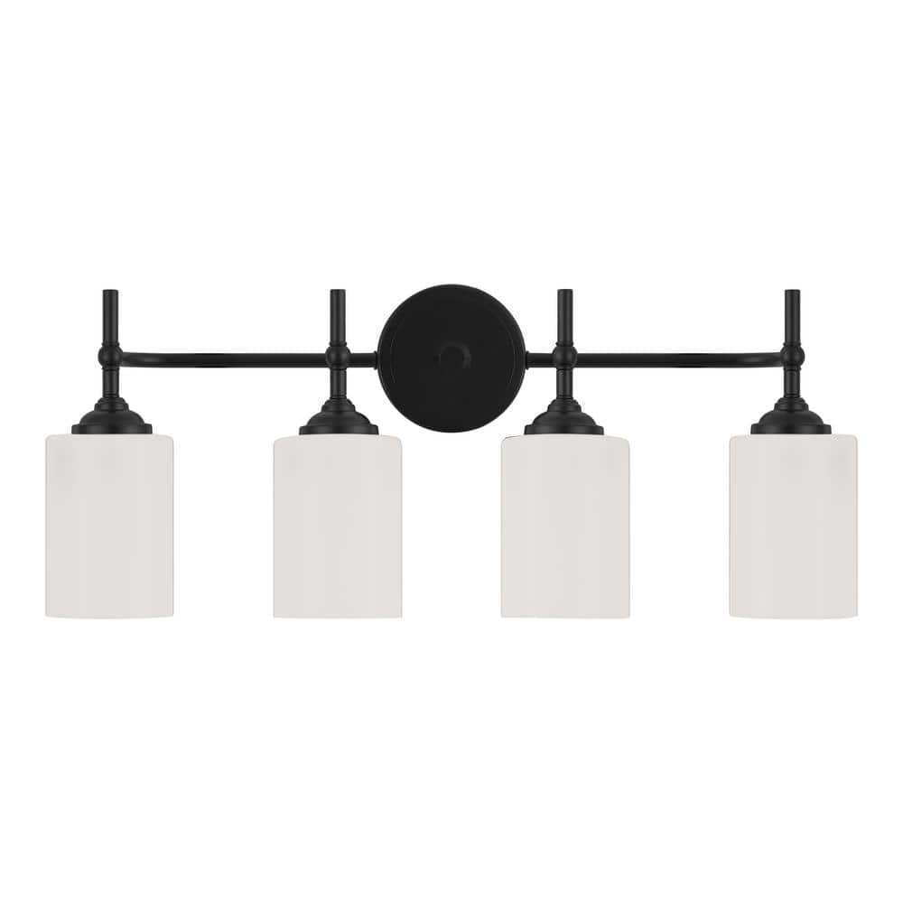 Ayelen 25 in. 4-Light Black Vanity Light