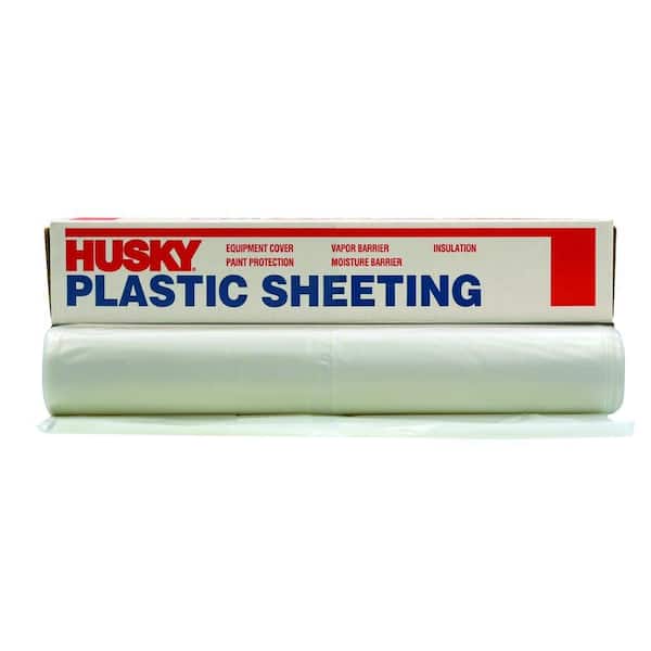 Husky 16 ft. x 100 ft. Clear 1.5 mil Plastic Sheeting