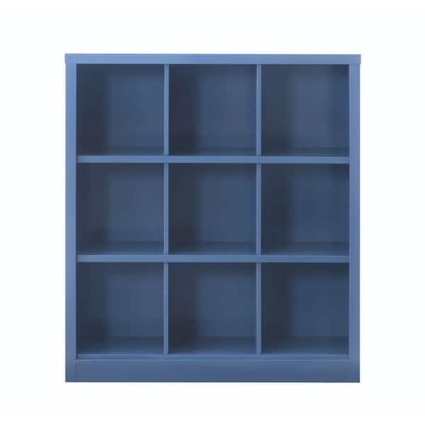 Home Decorators Collection Lachlan 40.5 in. x 46 in. Sapphire 9-Cube Storage Organizer