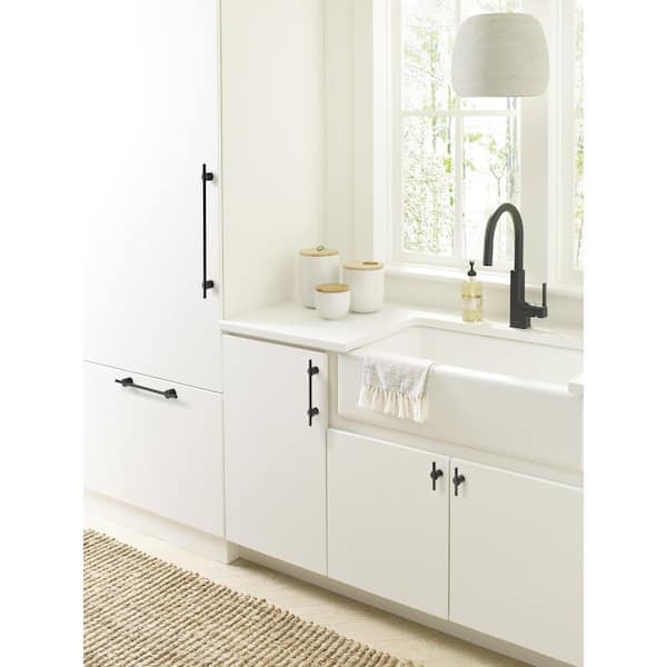 Transcendent 12-5/8 in. (320mm) Modern Matte Black Bar Cabinet Pull