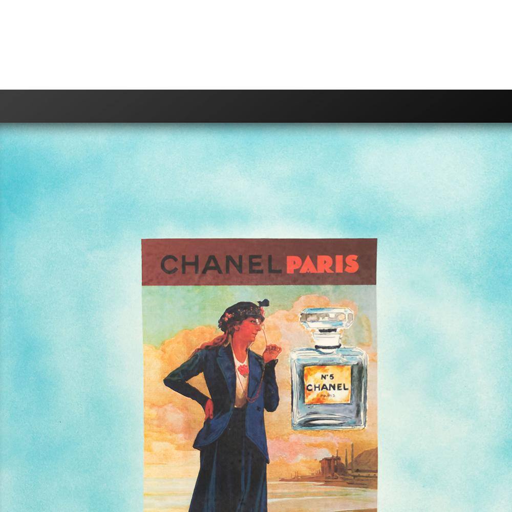 Vintage Paris Fashion Scene Framed Print Artwork - 14 x 18