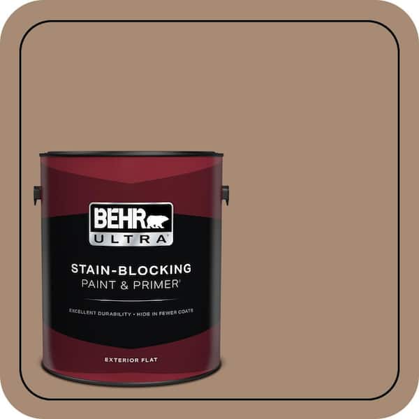 BEHR ULTRA 1 gal. #N240-5 Rodeo Tan Flat Exterior Paint & Primer