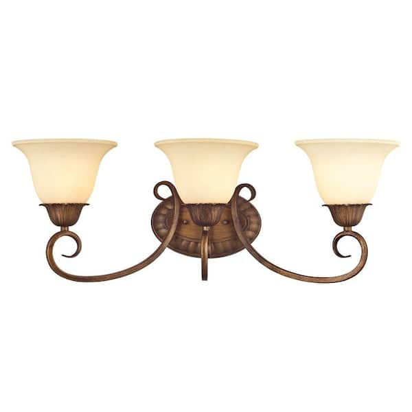 Westinghouse Regal Springs 3-Light Ebony Gold Wall Fixture