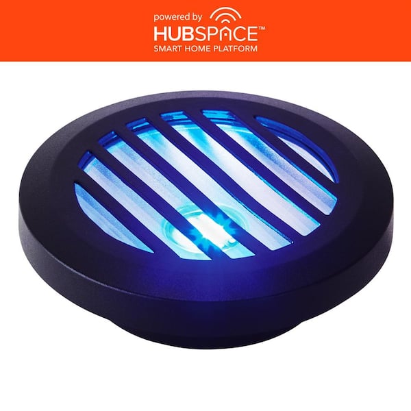 Low Voltage 500 Lumen Black Hardwired Color Changing Integrated LED InGround Well Light Powered by Hubspace