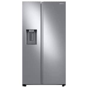 35.9 in. 27.4 cu. ft. Standard Depth Side-by-Side Refrigerator in Stainless Steel with Smudge-Proof Finish