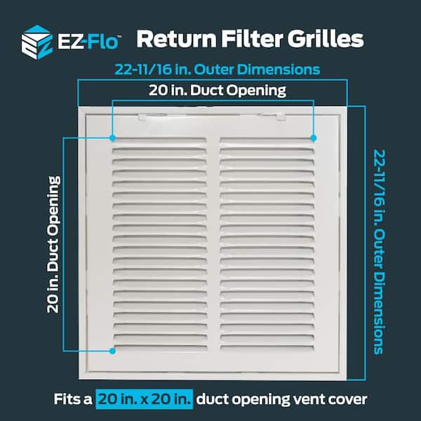 20 in. x 20 in. Steel Return Filter Grille