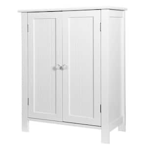 11.8 in. W x 23.6 in. D x 31.6 in. H White Bathroom Floor Storage Linen Cabinet with Double Door