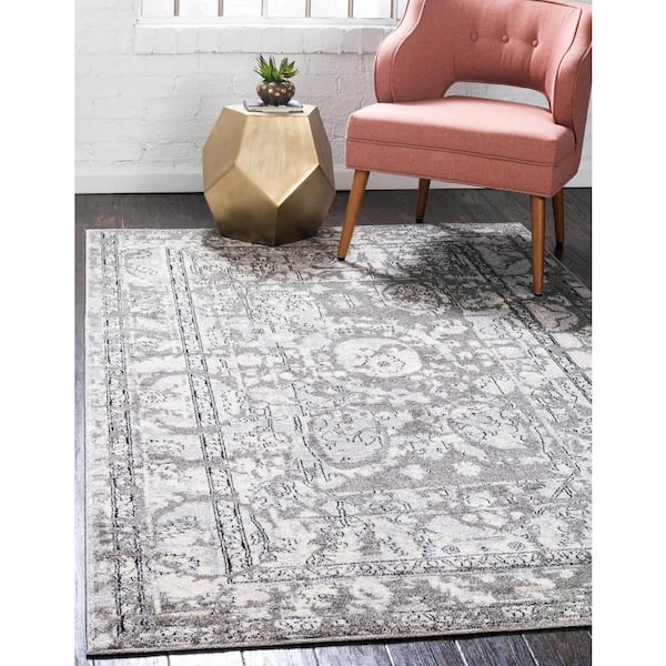 La Jolla Vintage Gray 6' 0 x 9' 0 Area Rug