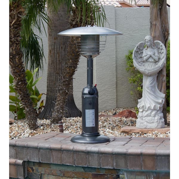11,000 BTU Portable Hammered Silver Propane Patio Heater