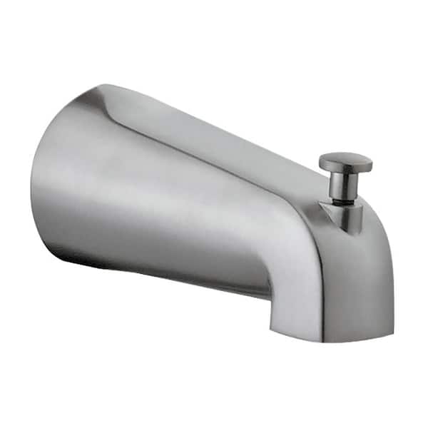 Design House Slip-On Tub Diverter Spout in Satin Nickel